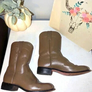 Vintage Justin Western roper boots (1980s era)